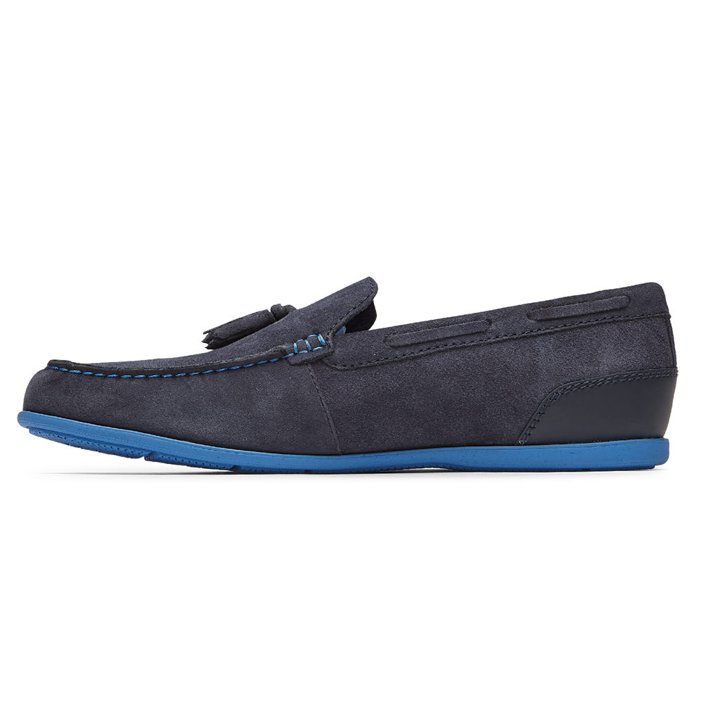 Rockport Loafers For Mens Blue - Malcom Tassel - FL8106592